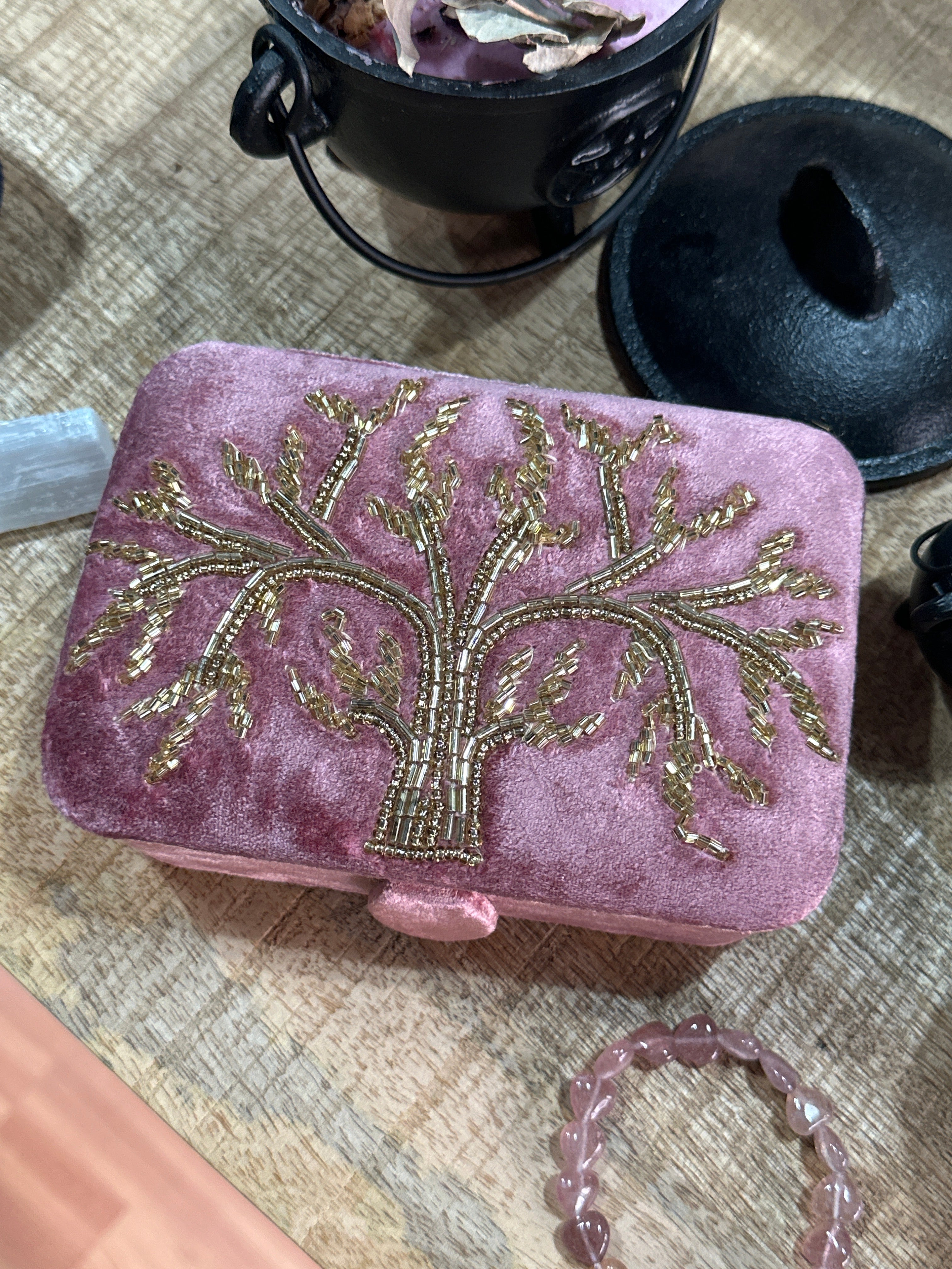 CAJA TAROT BORDADA ARBOL DE LA VIDA