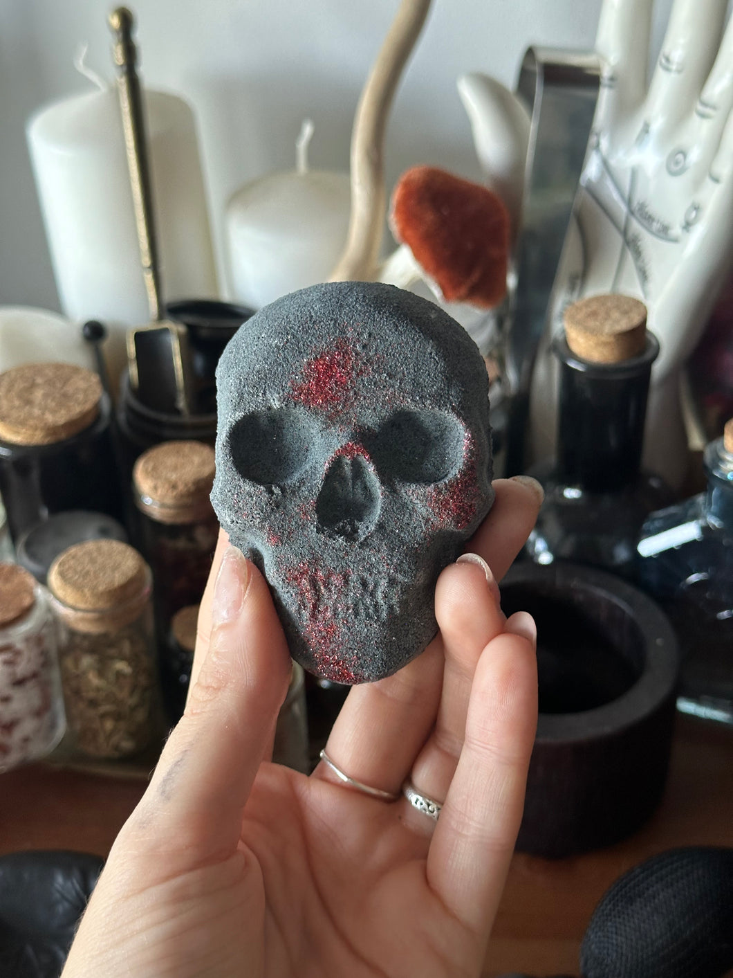 Bomba de baño calavera