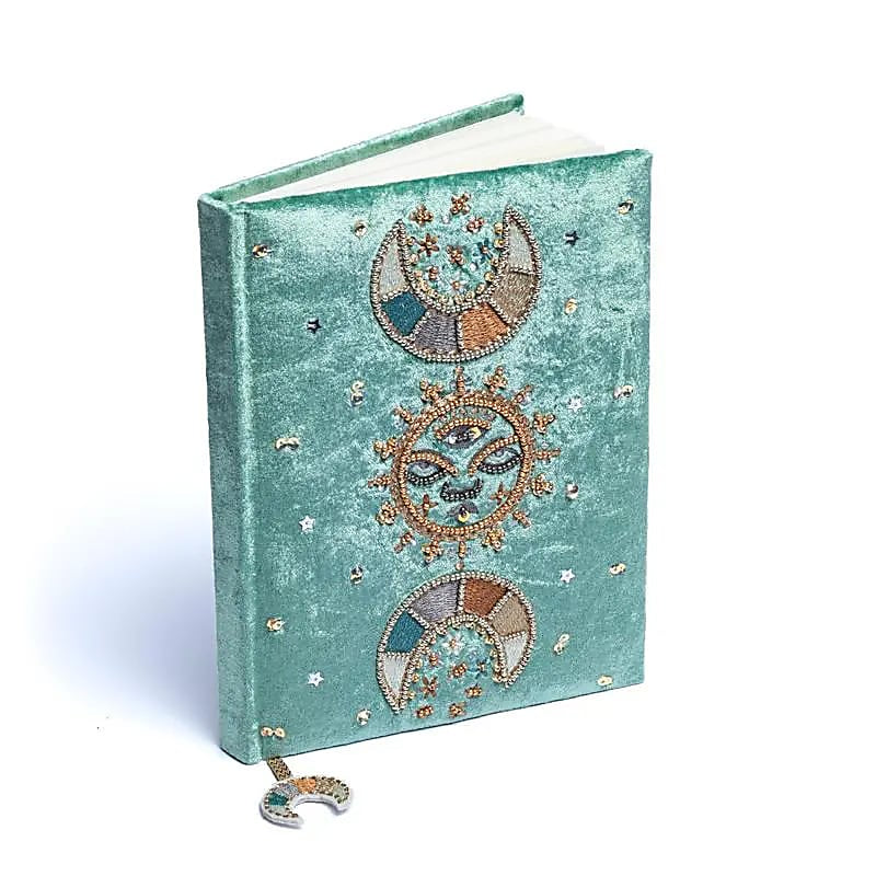 CUADERNO FASES LUNARES BORDADO